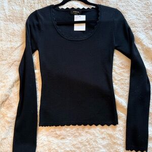 Elegant Black Long Sleeve Top